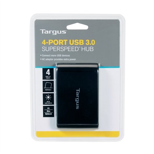 Targus Travel USB 2.0 4- Port Hub with Built-in Cable