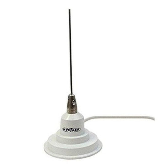Hustler IC100W CB Radio Antenna Magnetic Base 41" Whip (White)
