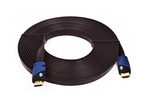 KAYO Flat HDMI Cable - 20 FT, High Speed HDMI Cable Flat Wire - CL3 Rated Supports 4K, Ultra HD, 3D, 2160p, 1080p, Ethernet and Audio Return (Latest