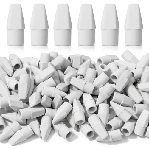 Mr. Pen- White Pencil Top Erasers, 120 pcs, Eraser Caps for Pencils