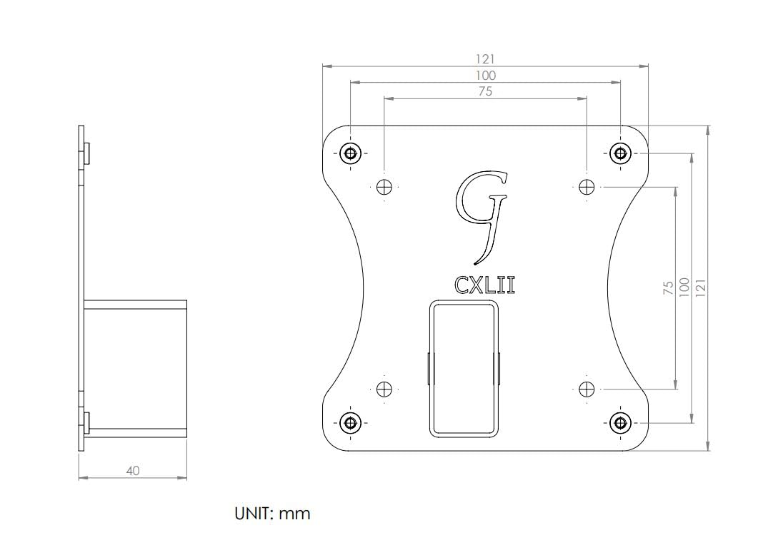 Gladiator Joe Monitor VESA Adapter Compatible with Samsung CJ79, CF79,C34J791, LC34J791, C34F791