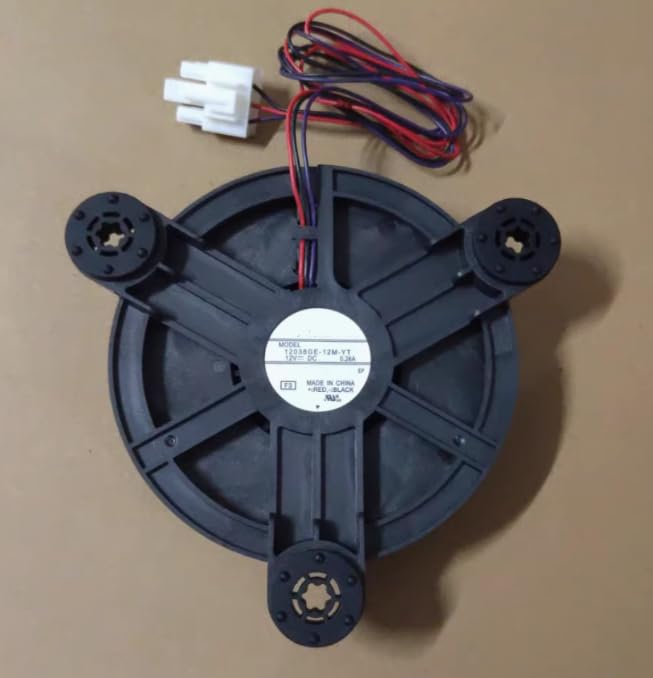 12038GE-12M-YT DC 12V 0.26A 3-Wire Refrigerator Cooling Fan