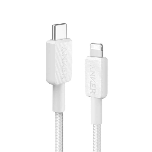 Anker 322 USB-C to Apple iPhone Lightning 1.8m MFI Licensed Charger/Data Cable - White - A81B6