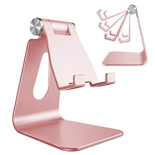 CreaDream Adjustable Cell Phone Stand, Phone Stand, Cradle, Dock, Holder, Aluminum Desktop Stand Compatible with Phone 16 15 14 13 12 11 Pro Max Plus