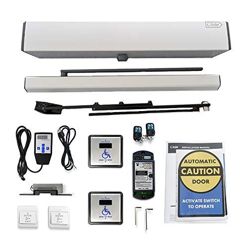Door Opener Handicap Touchless Wave Sensor Open for Commercial Door with 2PCS Square 4.5'' Wireless Handicap Sensor Swithes 512N and 1PCS Fail Safety