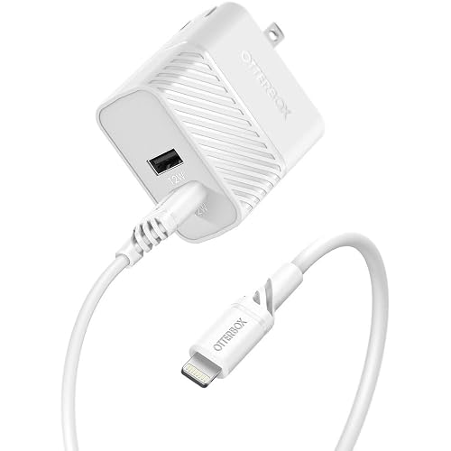 OtterBox USB-A Dual Port Wall Charger, 24W Combined + OtterBox USB A-Lightning Cable, 1M - Cloud Dream