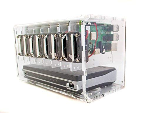 Cluster Case for Raspberry Pi5/Pi4/Pi3 and Other Single Board Computers | Cloudlet Case - Clear