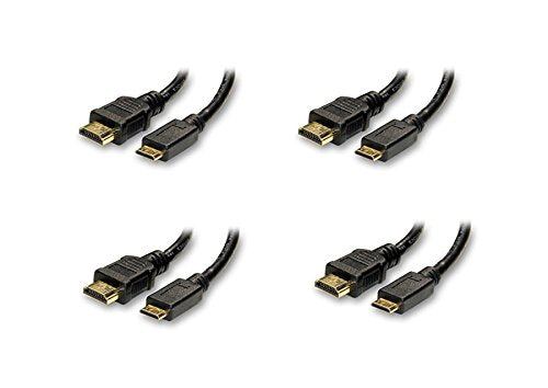 4 Pack HDMI Male to Mini HDMI Male Cable Type C 6 Feet, CNE551289