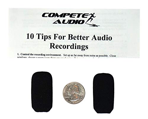 Compete Audio LS35 Replacement Microphone Covers - for Lightspeed Aviation Pilot Headset - Foam Windscreen - 2 Pack