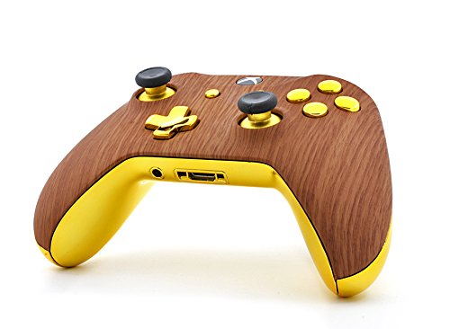 MODDEDZONE UN-Modded Custom Controller compatible with Xbox One S/X... (3.5 mm jack) (Golden Wood)