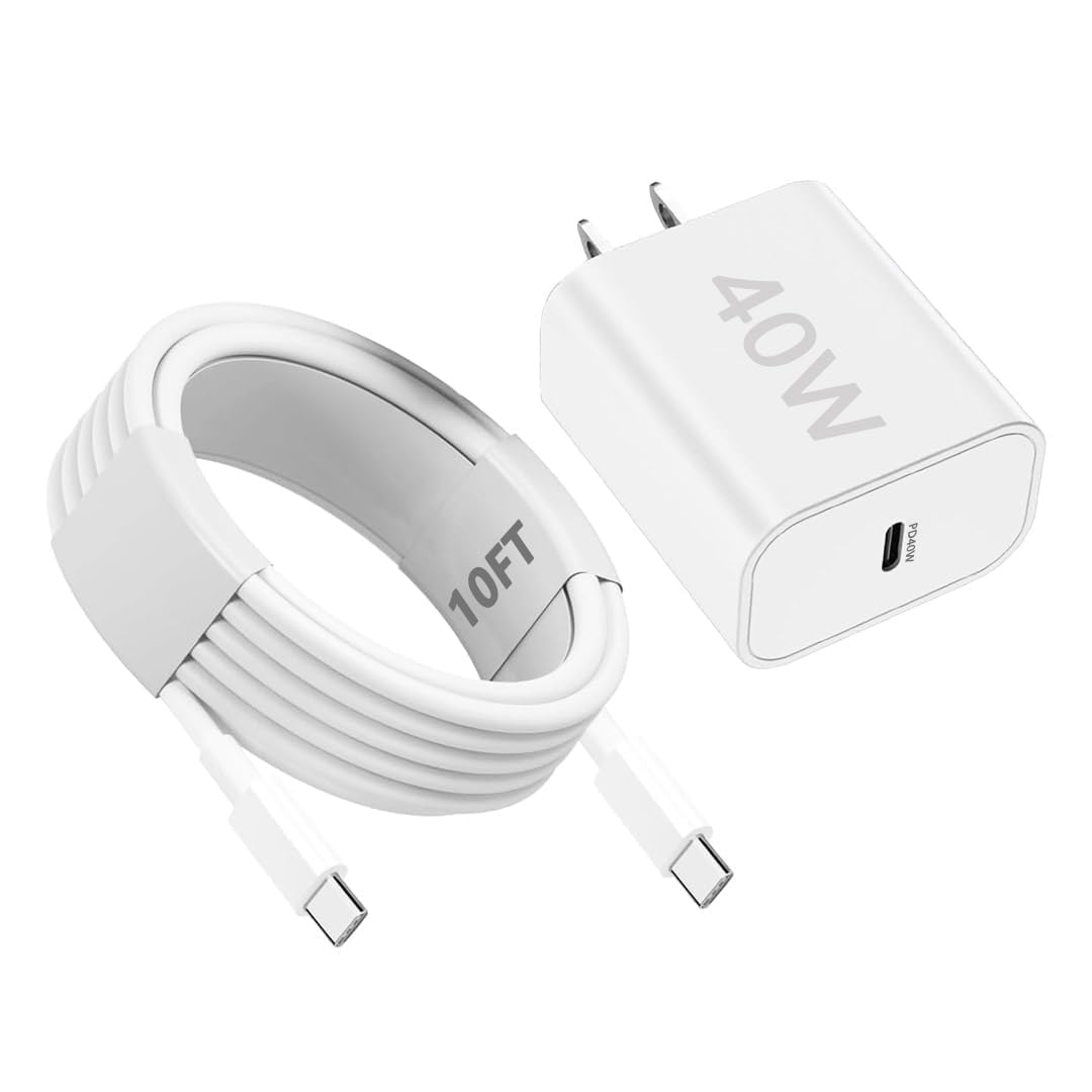 iPad Charger Fast Charging,[Apple MFi Certified]40W Fast USB C Charger Block 10FT USB C to C Cable Cord for iPad Pro 13/12.9/11 inch,iPad A16