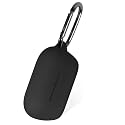 Geiomoo Soft Silicone Cover for Sony WF-C710N Case, Flexible Scratch Resistant with Carabiner (Black)