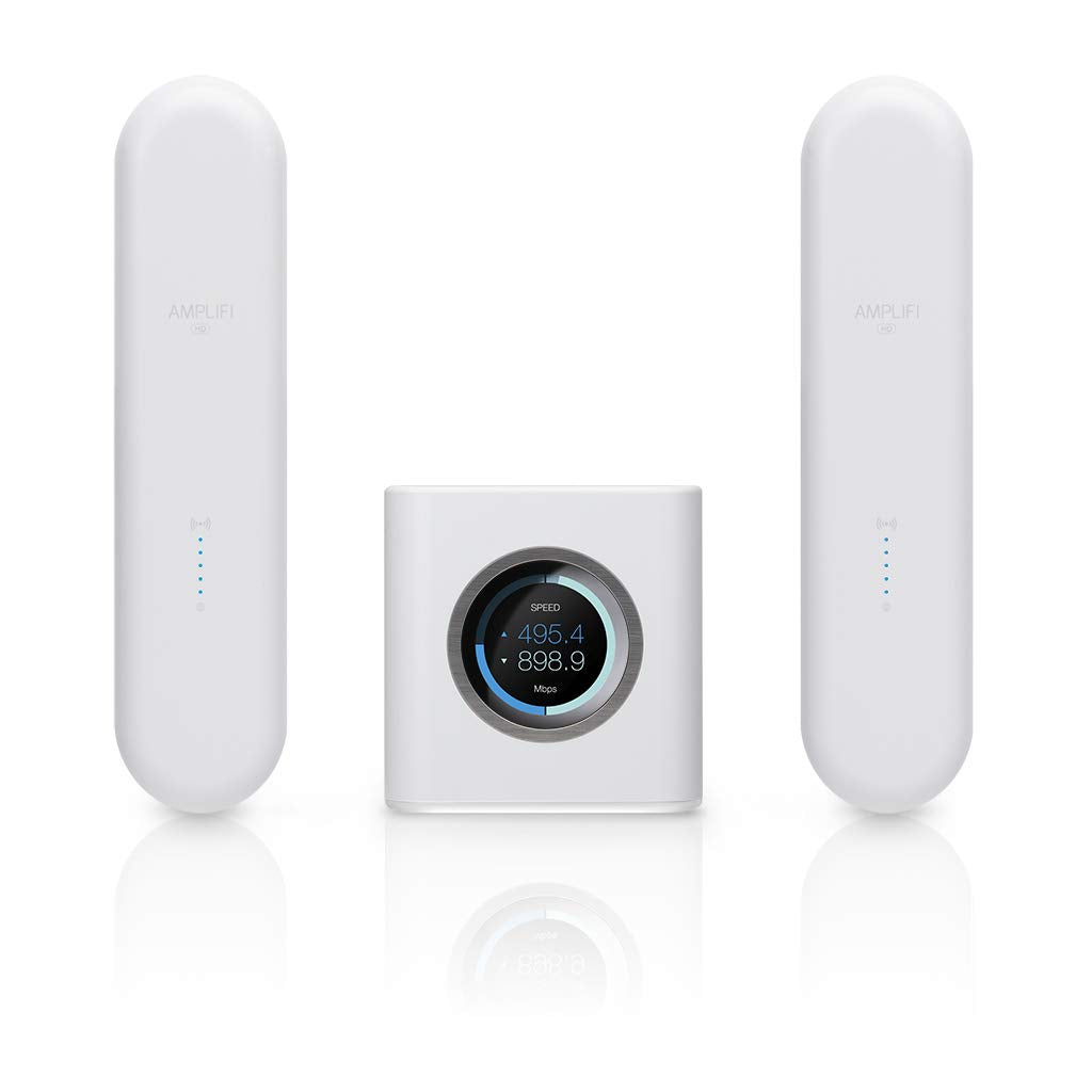 AmpliFi HD WiFi System by Ubiquiti Labs, Seamless Whole Home Wireless Internet Coverage, HD WiFi Router, 2 Mesh Points, 4 Gigabit Ethernet, 1 WAN