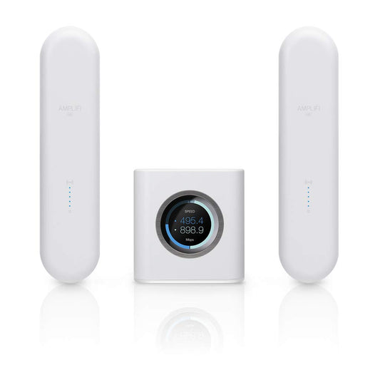 AmpliFi HD WiFi System by Ubiquiti Labs, Seamless Whole Home Wireless Internet Coverage, HD WiFi Router, 2 Mesh Points, 4 Gigabit Ethernet, 1 WAN