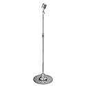 Pyle Retro Microphone, Classic Vintage Style, Unidirectional Audio, Adjustable Stand, XLR Cable, Silver Finish, Dynamic Vocal Performance Mic with