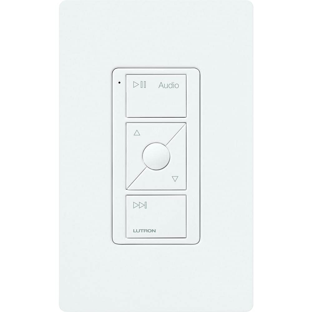 Lutron Pico Remote for Audio, Works with Sonos (Caseta Smart Hub Required), Raise/Lower Volume, Pause and Skip Tracks, For Table Top or Wallmount Use