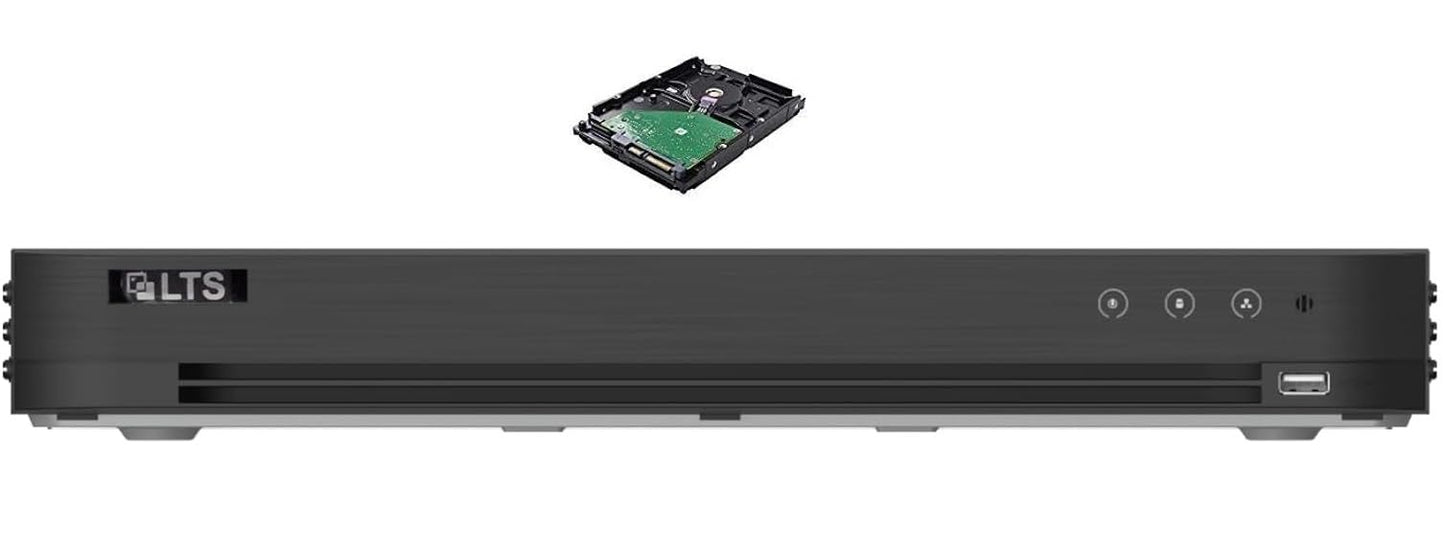 LTS LTD8516K-ST-4TB, Platinum Professional Level 16 Channel HD-TVI 4.0 DVR, 1U, SATA up to 16TB, 4TB Pre-Installed Storage