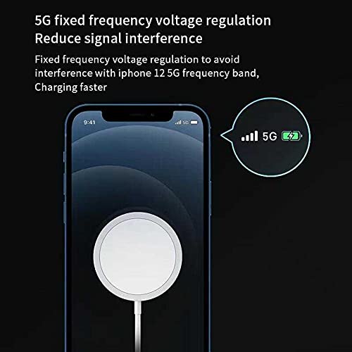 Magnetic Wireless Charger | Tekpower 15W Magnetic Charging Pad with Built-in 3-Foot USB-C Cable for Charging iPhone 12/12 Pro / 12 Pro Max / 12 Mini