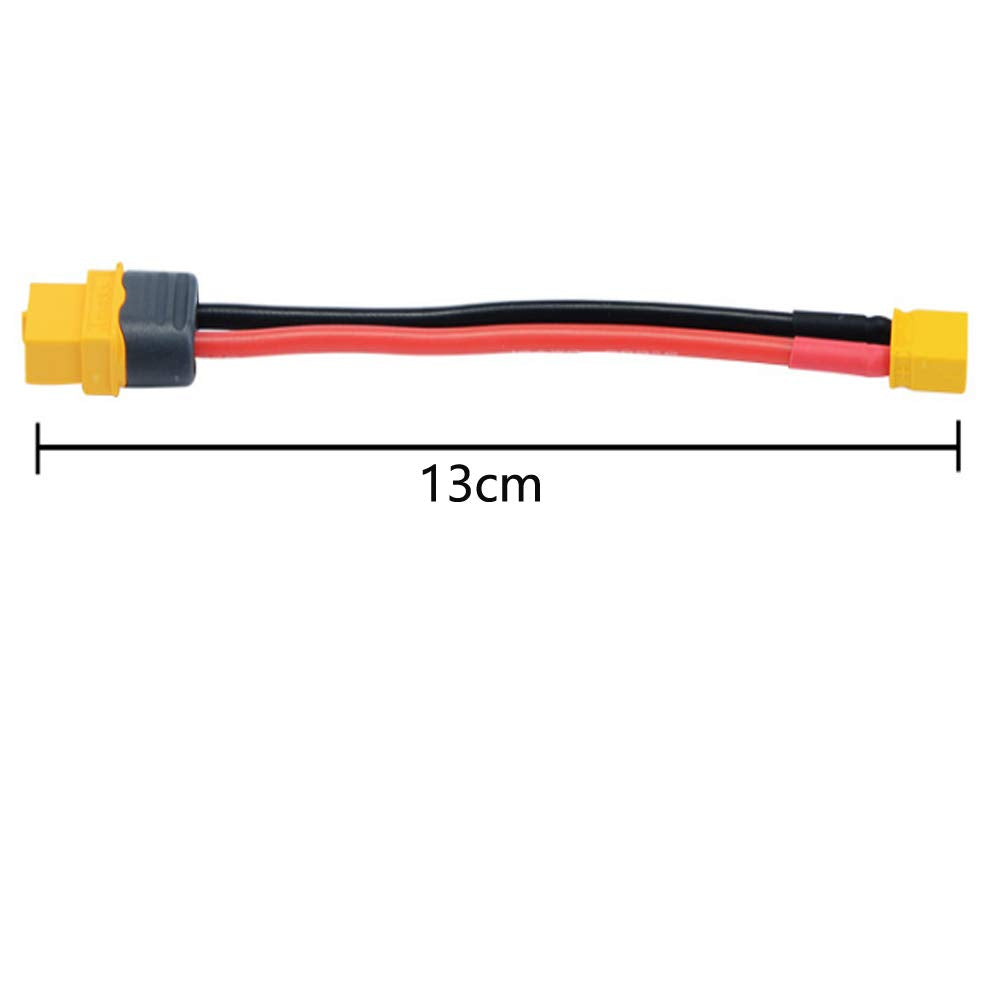 Yiqigou 3 Pcs Amass XT60 XT60H Male Female Plug Connector to XT30 Male Female Plug Connector Adapter with 10cm 18AWG Silicone Wire (XT60 Female