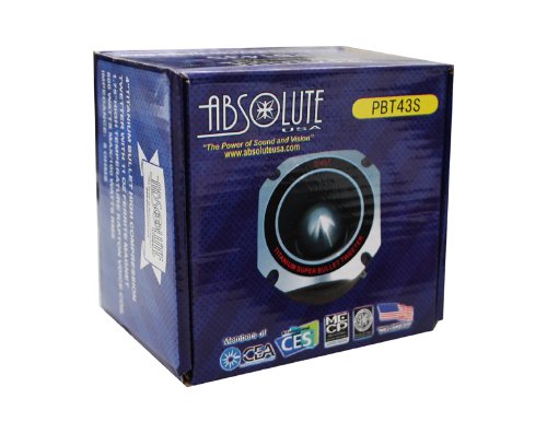 Absolute USA PBT43S 4-Inch Titanium Bullet High Compression Tweeter with 11 Oz Ferrite Magnet