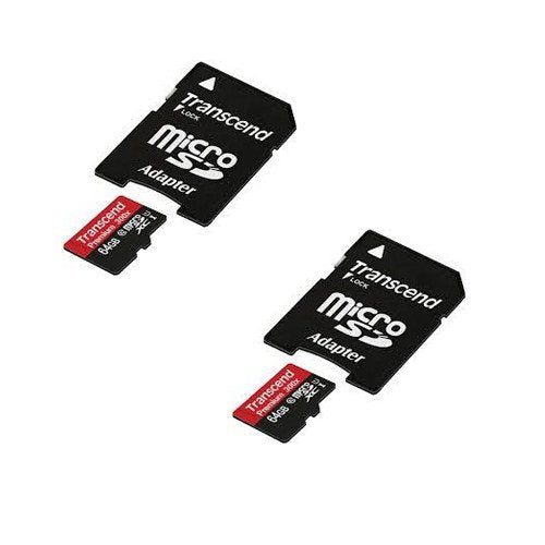 YUNEEC Q500 4K Quadcopter Drone Memory Card 2 x 64GB microSDHC Memory Card with SD Adapter (2 Pack)