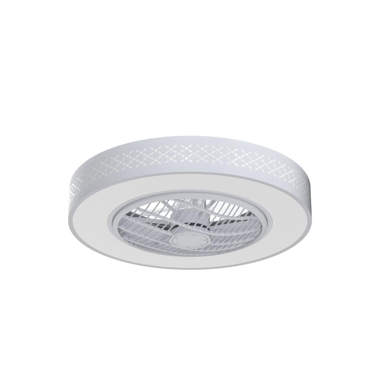 AngelcityCC 20 inches Ceiling Fan with Light - Modern Enclosed Timing Dimmable LED Low Profile Flush Mount Enclosed Ceiling Fans with Light Remote