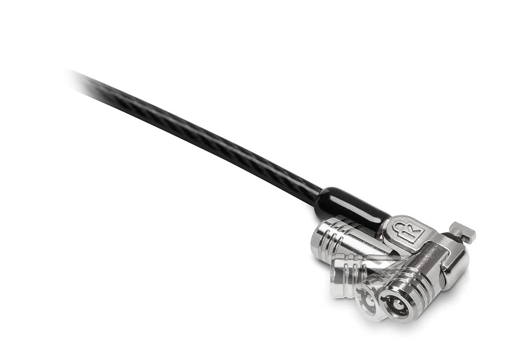 Kensington T-Bar Standard Keyed Lock Slot for Laptops, Durable 6’ Carbon Steel Cable Computer Lock, K65035AM