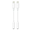 Lightning to 3.5mm Headphone Adapter for iPhone - 2 Pack Hi-Fi iPhone Aux Adapter Converter Jack Dongle Audio Cord for Apple iPhone 14 13 12 11 X XS