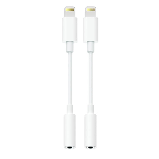 Lightning to 3.5mm Headphone Adapter for iPhone - 2 Pack Hi-Fi iPhone Aux Adapter Converter Jack Dongle Audio Cord for Apple iPhone 14 13 12 11 X XS
