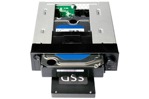 ICY DOCK 2 Bay 2.5" & 3.5" SATA HDD/SSD Hot Swap Mobile / Caddy / Docking for External 5.25" Bay | DuoSwap MB971SP-B
