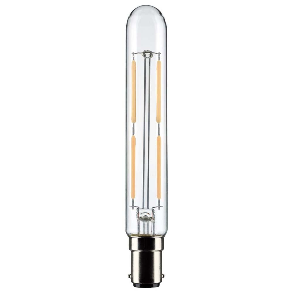 Satco 21861-4T6.5/LED/CL/930/120V/DC/1CD Tubular (S21861) Double Contact Bayonet Base Exit Light Bulb