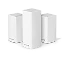 Linksys Velop Triband AC4600 Intelligent Mesh WiFi Router Replacement System 3 Pack Coverage up to 5 000 Sq Ft