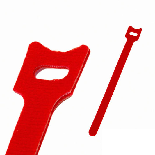 NavePoint 6 Inch Hook and Loop Reusable Strap Cable Cord Wire Ties 100 Pack Red