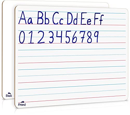 Scribbledo Small Dry Erase Board with Lines for Kids, 9x12 Double Sided