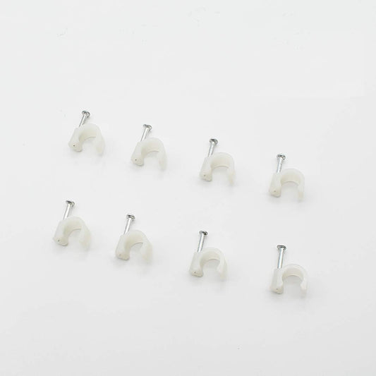 200PCS Round Cable Wire Clips Cable Management Cord Tie (8mm)