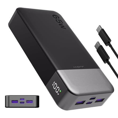 JUOVI 65W Portable Charger for Laptop Power Bank 20000mAh