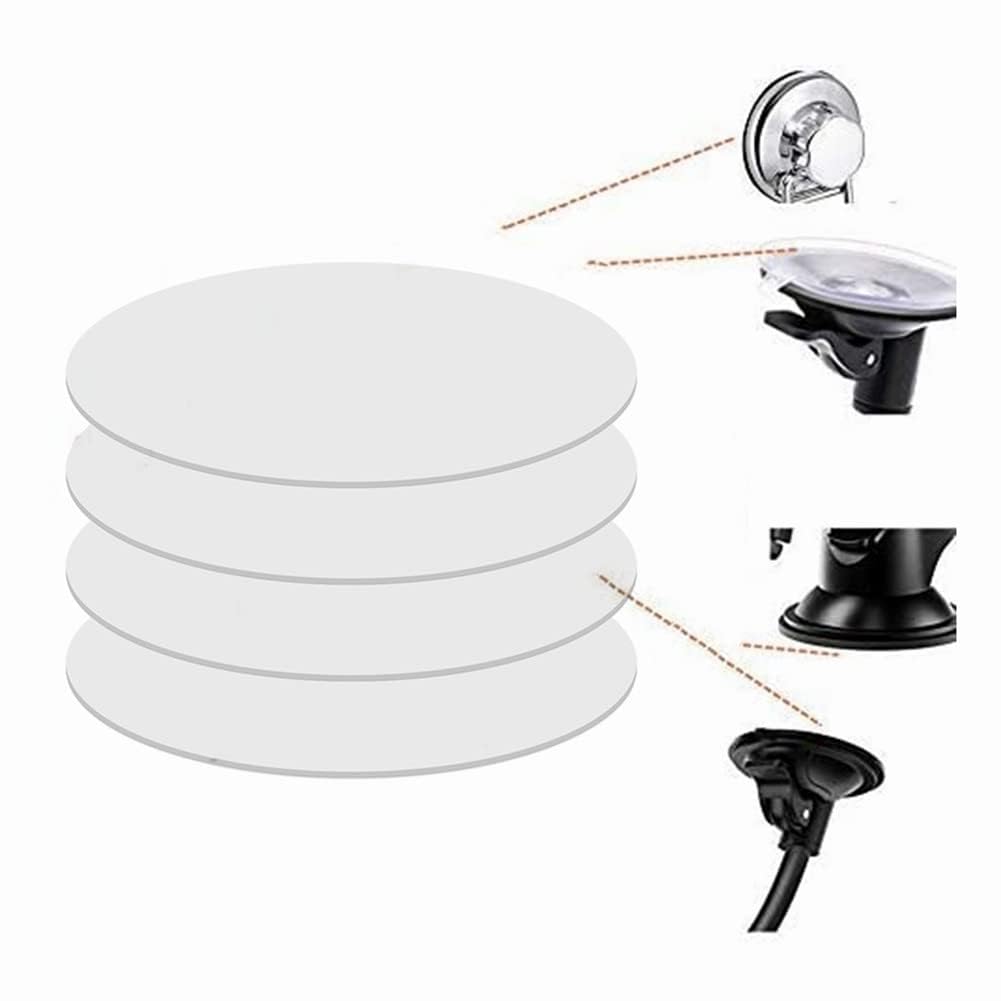 MGQFY 4 PCS 80mm (3.15") Circular Double Side Sticker Dashboard/Windshield Pad Mounting Disk for Suction Cup Car Phone Mount Holder Bracket GPS Camera