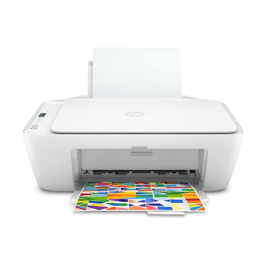 HP (Renewed) DeskJet 2752e Wireless All-in-One Instant Ink Ready Color Inkjet Printer, White - Print Scan Copy - Icon LCD Display, 1200 x 1200 dpi