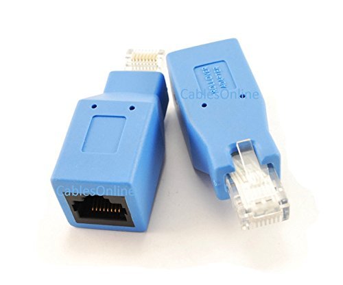CablesOnline, 5-Pack Console Rollover Adapter for RJ45 Ethernet Network Cables, UX-RO11C-5