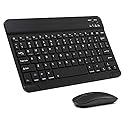 Ultra-Slim Bluetooth Keyboard and Mouse Combo Rechargeable Portable Wireless Keyboard Mouse Set for Apple iPad iPhone iPadOS/iOS 13 and Above Samsung