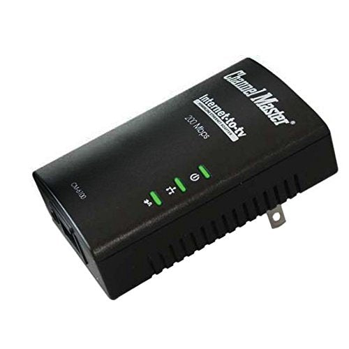 Ethernet Over Powerline Adapter Kit 1 Port Network 200 Mbps Transmission Rate MoCA 1.1 Compliant 16 Nodes Uses Existing Home Electrical System to Link