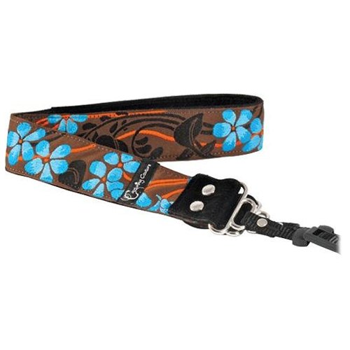 Capturing Couture Hibiscus Ocean 1.5" Camera Strap (Brown)