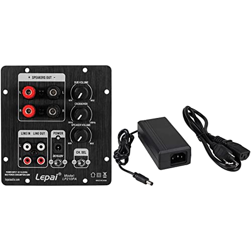 Lepai LP210PA 2x30W + 60W 2.1 Channel Mini Plate Amplifier TPA3118 with Power Supply