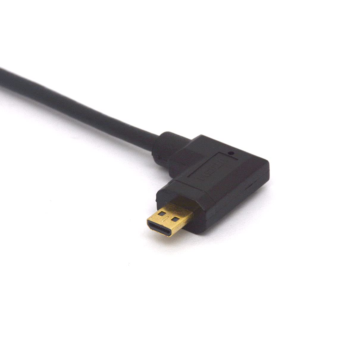 GLHONG Angled Micro HDMI to HDMI Cable, 90 Degree Angle Micro HDMI Male to HDMI Male Adapter Connector for 1080P, 4K, Ultra HD, 3D, Ethernet 15CM