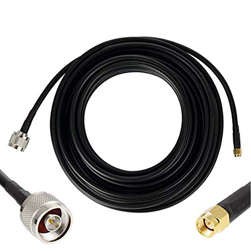 3g 4g Antenna 16dBi Log Periodic Outdoor Antenna 698-2700MHz with N/SMA Male Connector 15 Meters 50-3 Cable (15meters Cable)