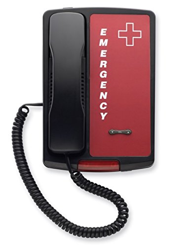 Auto-Dial Emergency Desk/Wall Phone (Black)