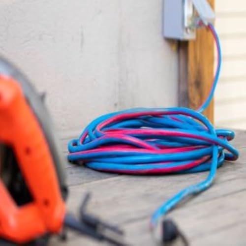 US Wire and Cable 14/3 Gauge x 100-Foot Extreme Cold Weather Triple Tap Extension Cord - Heavy-Duty, 221°F to - 94°F Rating, Lighted Plug, SJEOOW