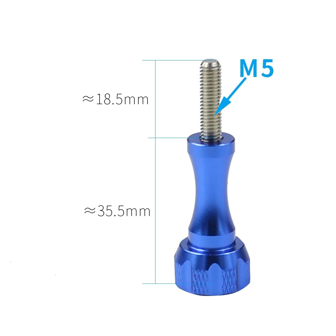 NovelGoal CNC Aluminium Small Tripod Mount Adapter with Thread Screw for HD Hero 13 9 8 7 6 5 4 Session 2 3 Action Cameras (Blue Set)