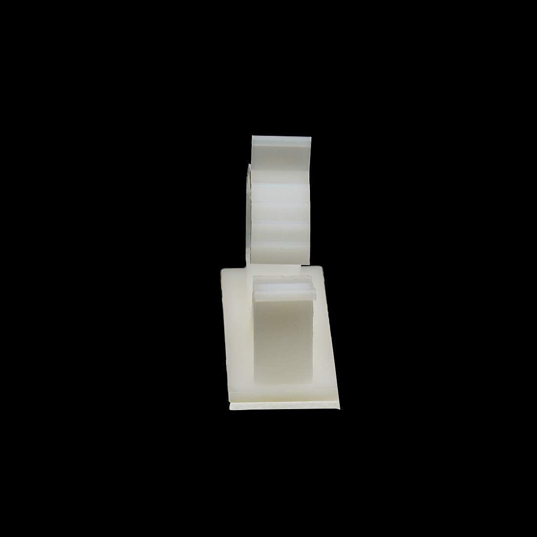 Adjustable Cable Clips Self-Adhesive Wire Holder Cable Organizer Adhesive Wire Clamps, White, 25 Pack