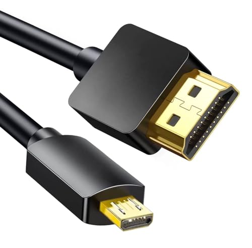 Micro USB to HDMI Converter, 4K 1080P HDMI Extender Cable 1.5M/ 5ft Adapter, Copy and Expand Videos Pictures from Mobile Phone or Tablet to HDTV